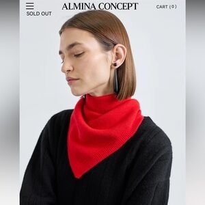 Almina Concept Red Triangle Scarf